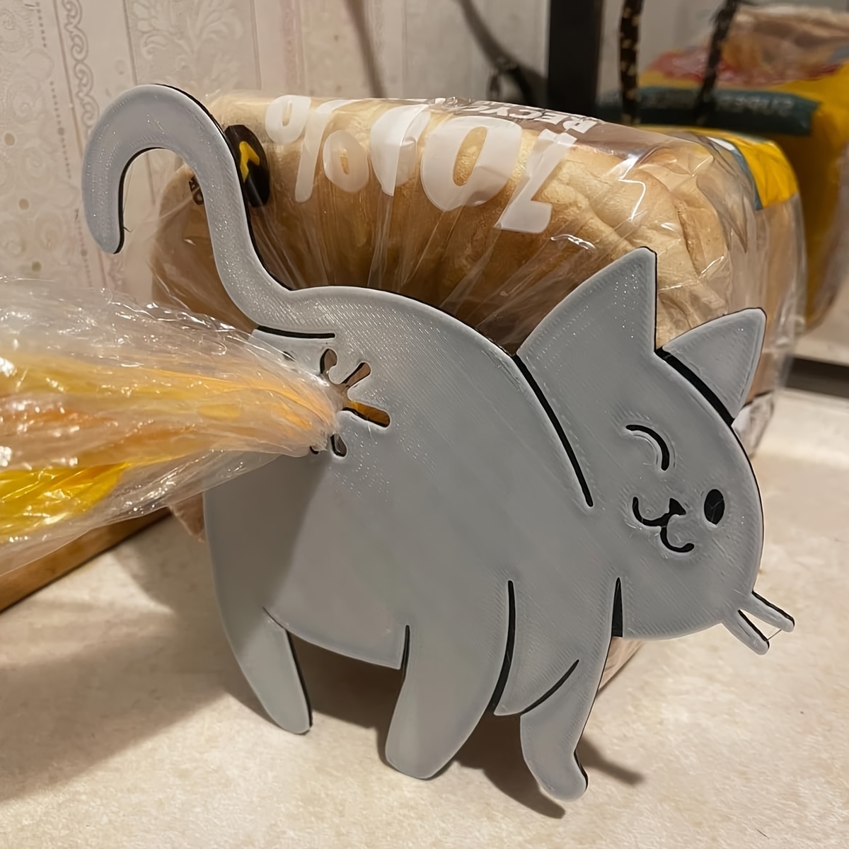 Commercial Kitchen Utensil Holder - Cat Butt Bread Clip -3D Printed
