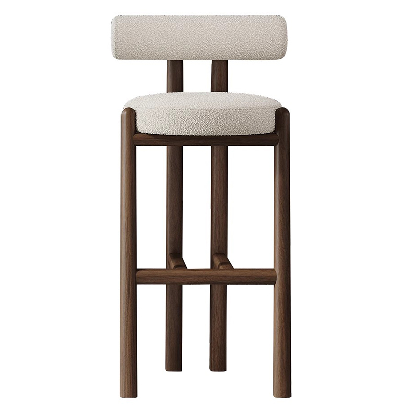Commercial Kitchen Interior - Modern Wood Backrest Bar Chair Wooden