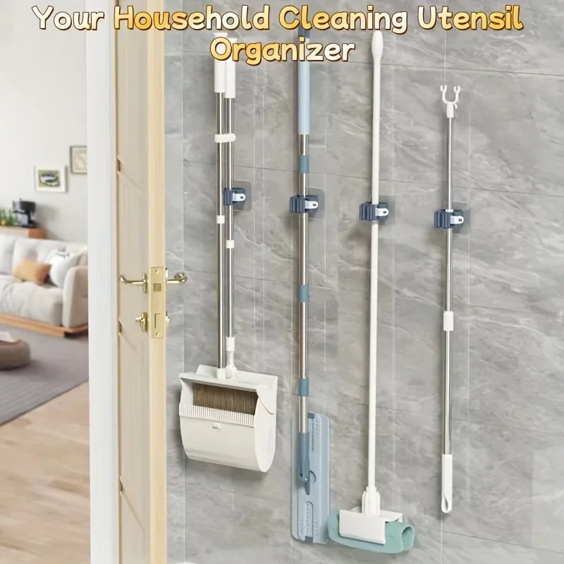 Mop Holder Self-adhesive Broom - Commercial Kitchen Utensil Holder recension och pris