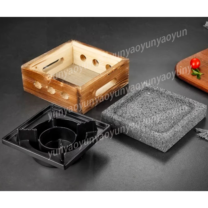 Grooved Dense Hole Volcanic Ro - Teppanyaki Grill Table recension och pris