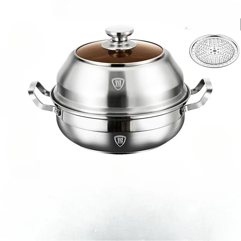 Seafood Steam Pot 316 Stainles - Induction Cooker Commercial recension och pris