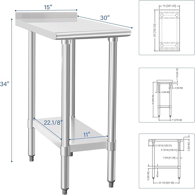 Commercial Kitchen Worktop wit - Commercial Kitchen Worktops recension och pris