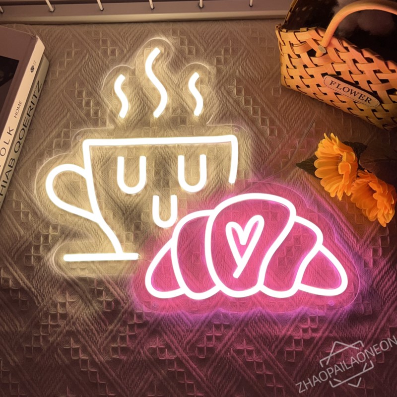 Coffee Bread Neon Sign Croissa - Commercial Kitchen Walls recension och pris