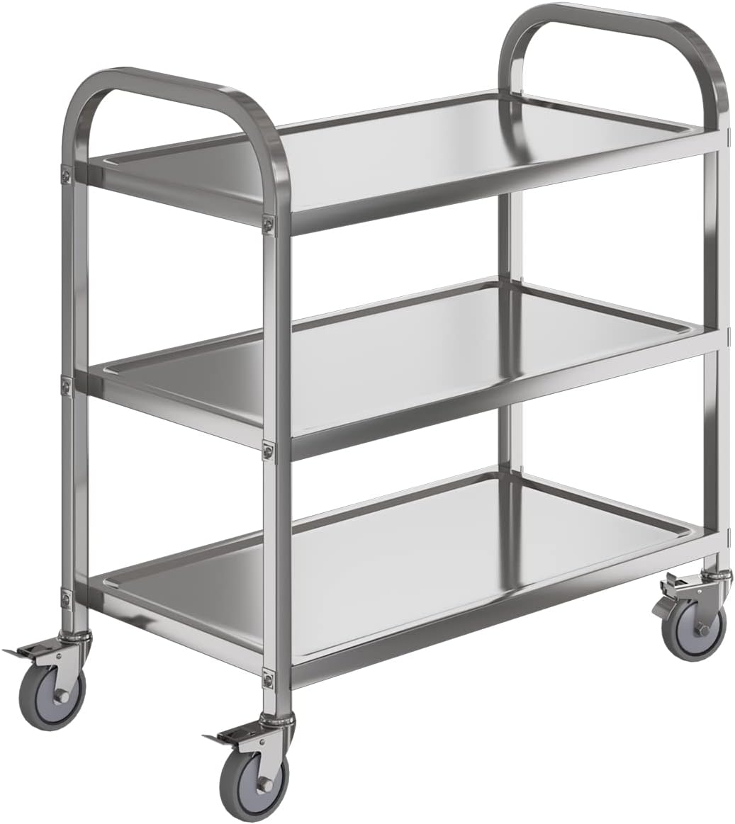 3-Tier Stainless Steel Rolling - Commercial Kitchen Services recension och pris
