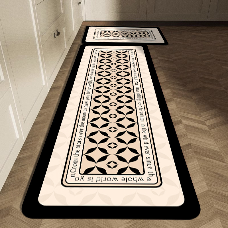 Black White Geometric Tile Kit - Commercial Kitchen Tile Flooring recension och pris