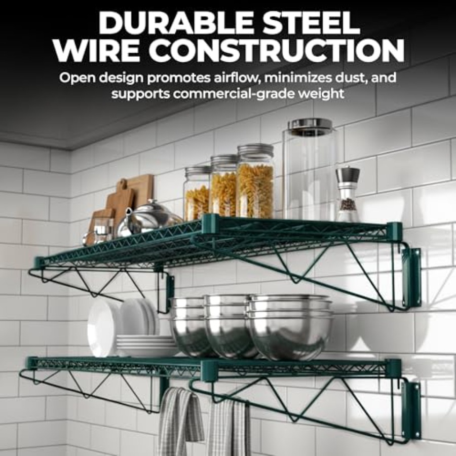 48x14 Epoxy-Coated Green Wire  - Commercial Kitchen Walls recension och pris