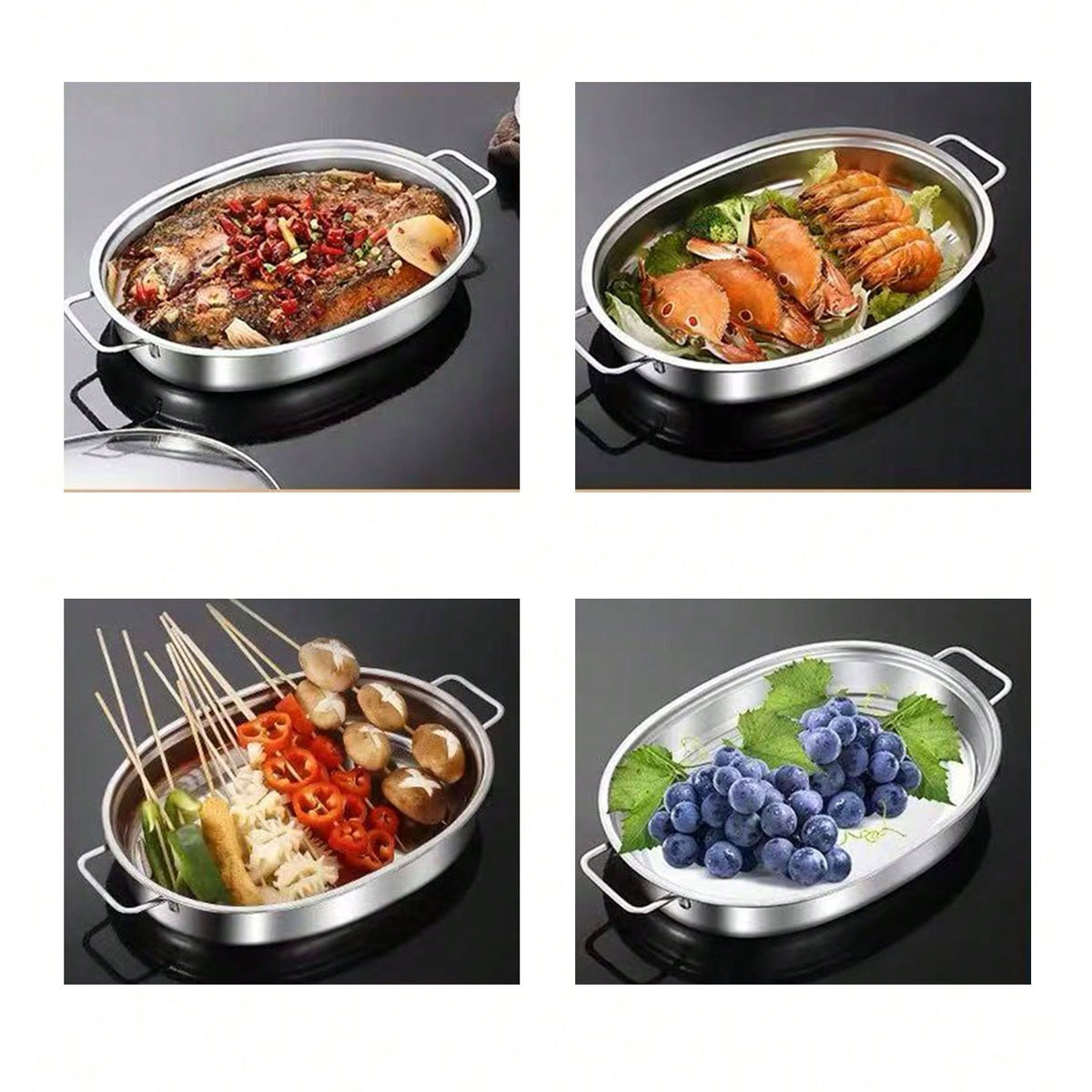 Stainless Steel Tray with Ears - Induction Cooker Commercial recension och pris
