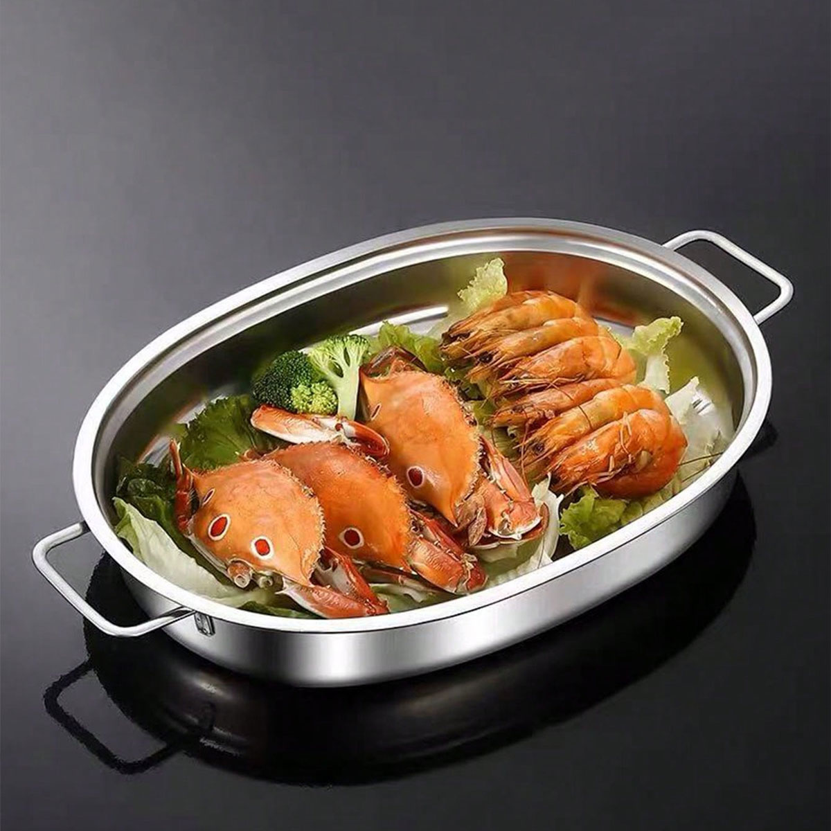 Stainless Steel Tray with Ears - Induction Cooker Commercial recension och pris