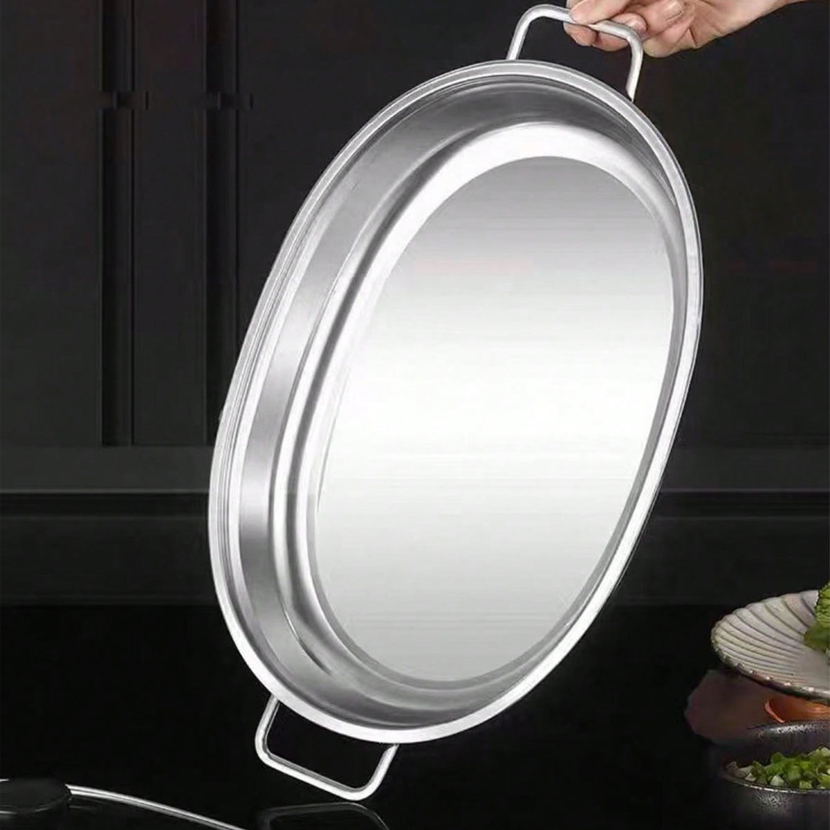 Stainless Steel Tray with Ears - Induction Cooker Commercial recension och pris