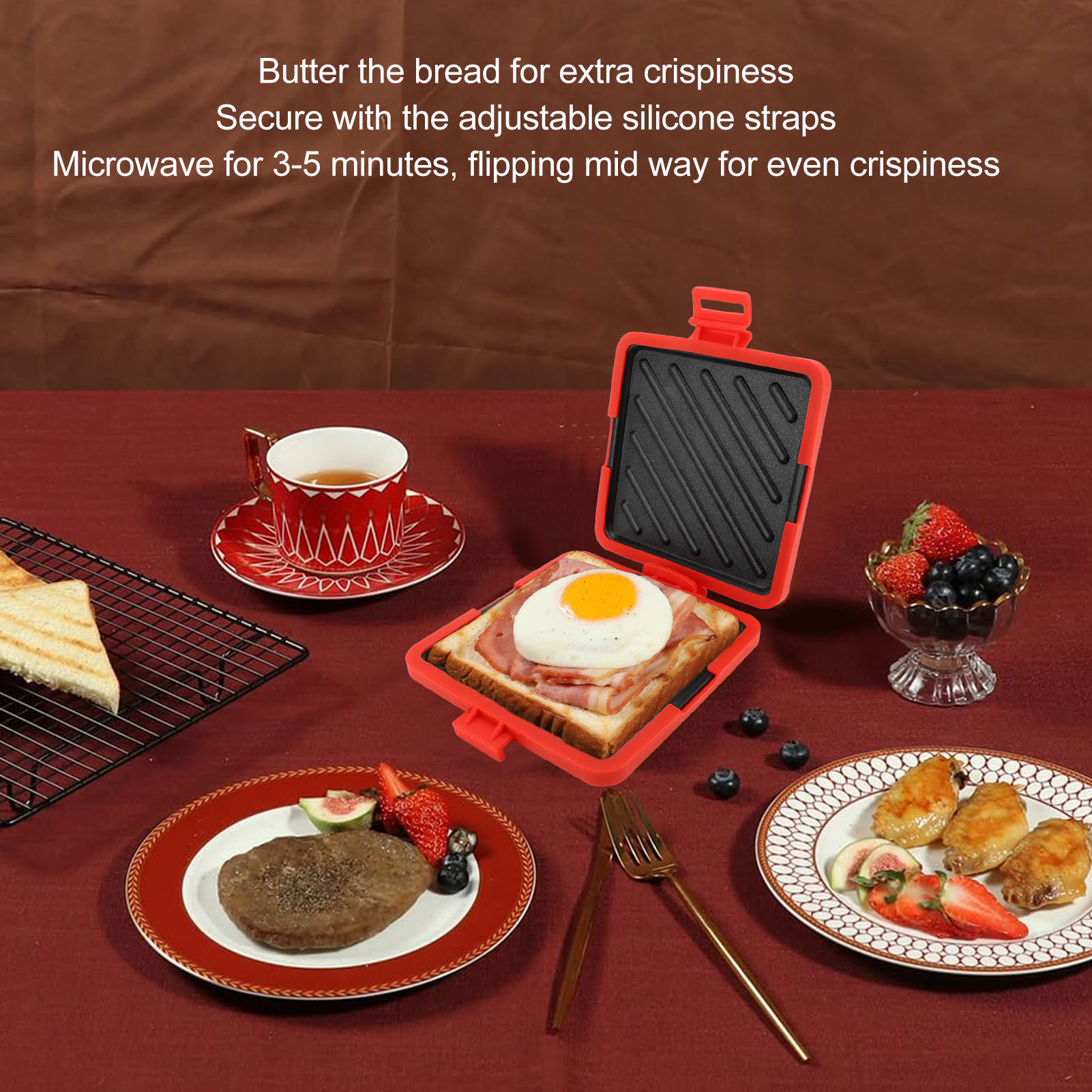 Toastie Maker Microwave Toasti - Sandwich Press Panini recension och pris