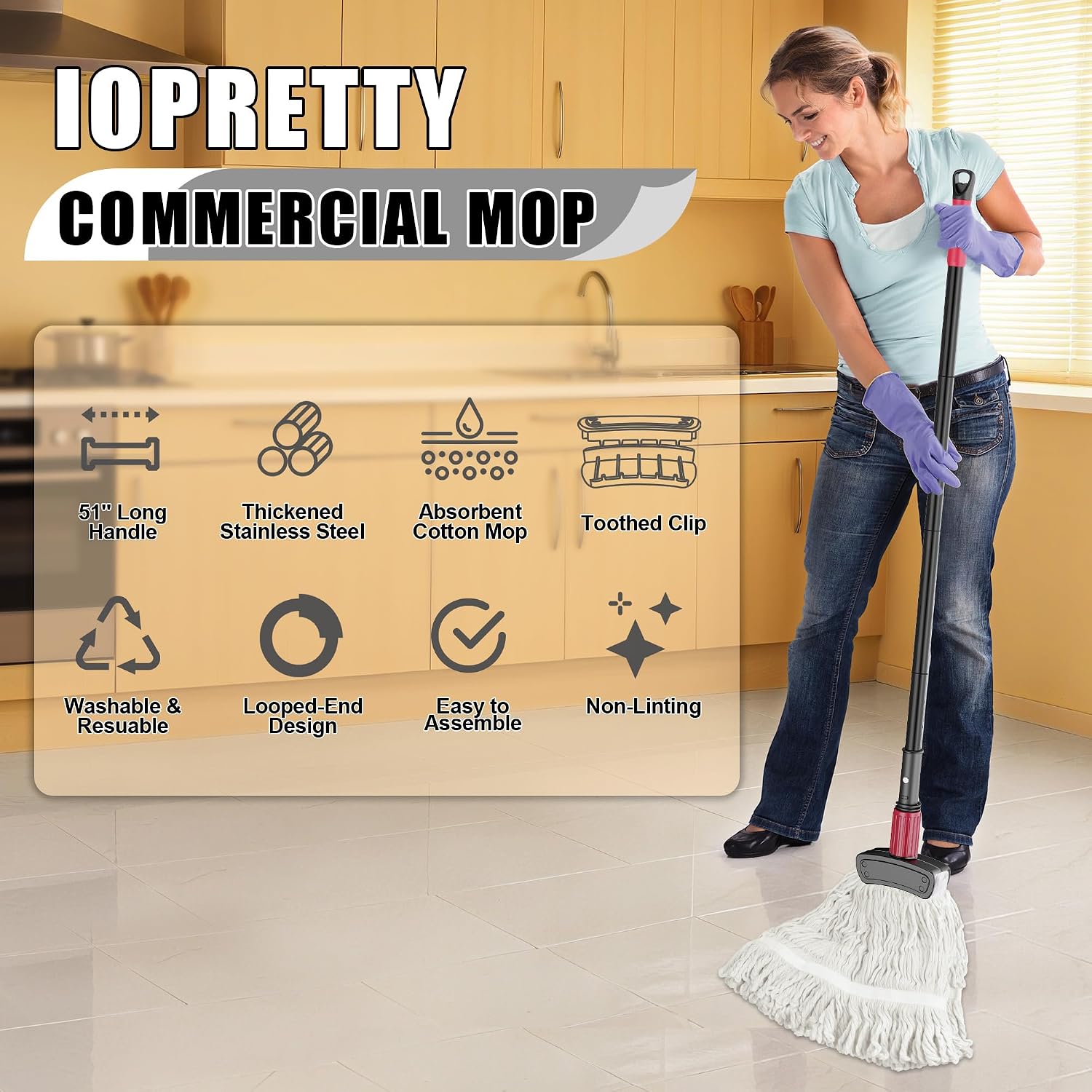 Commercial Mop for Floor Clean - Commercial Kitchen Tile Flooring recension och pris