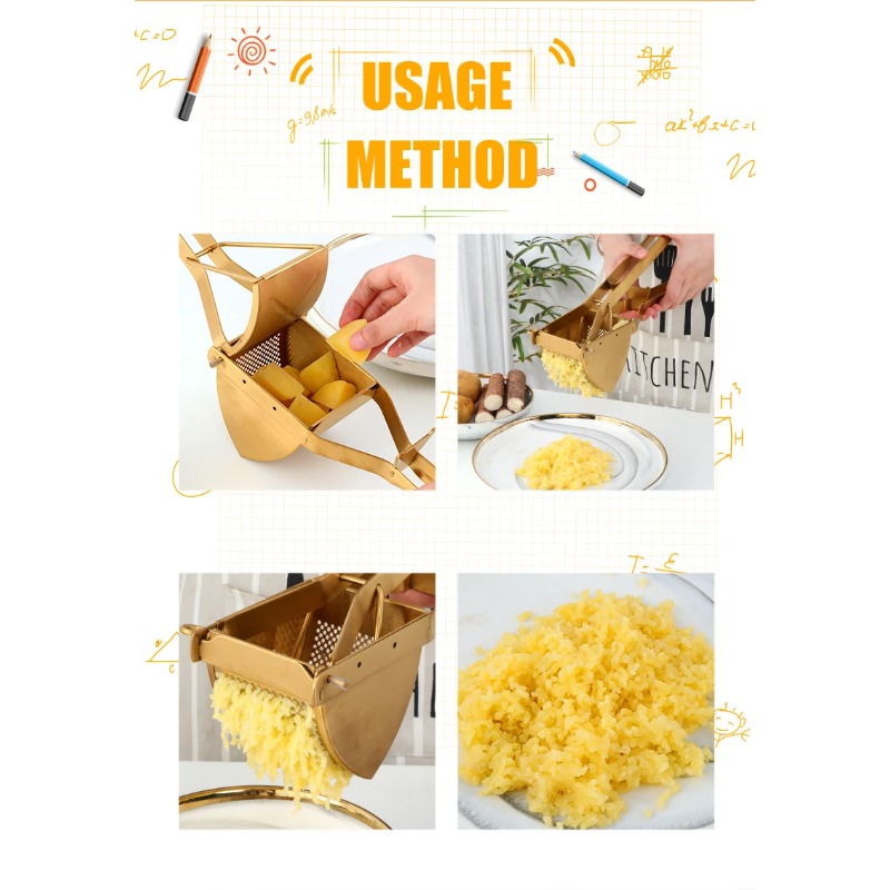 1pc Gold Potato Ricer Manual L - Commercial Kitchen Manufacturers recension och pris