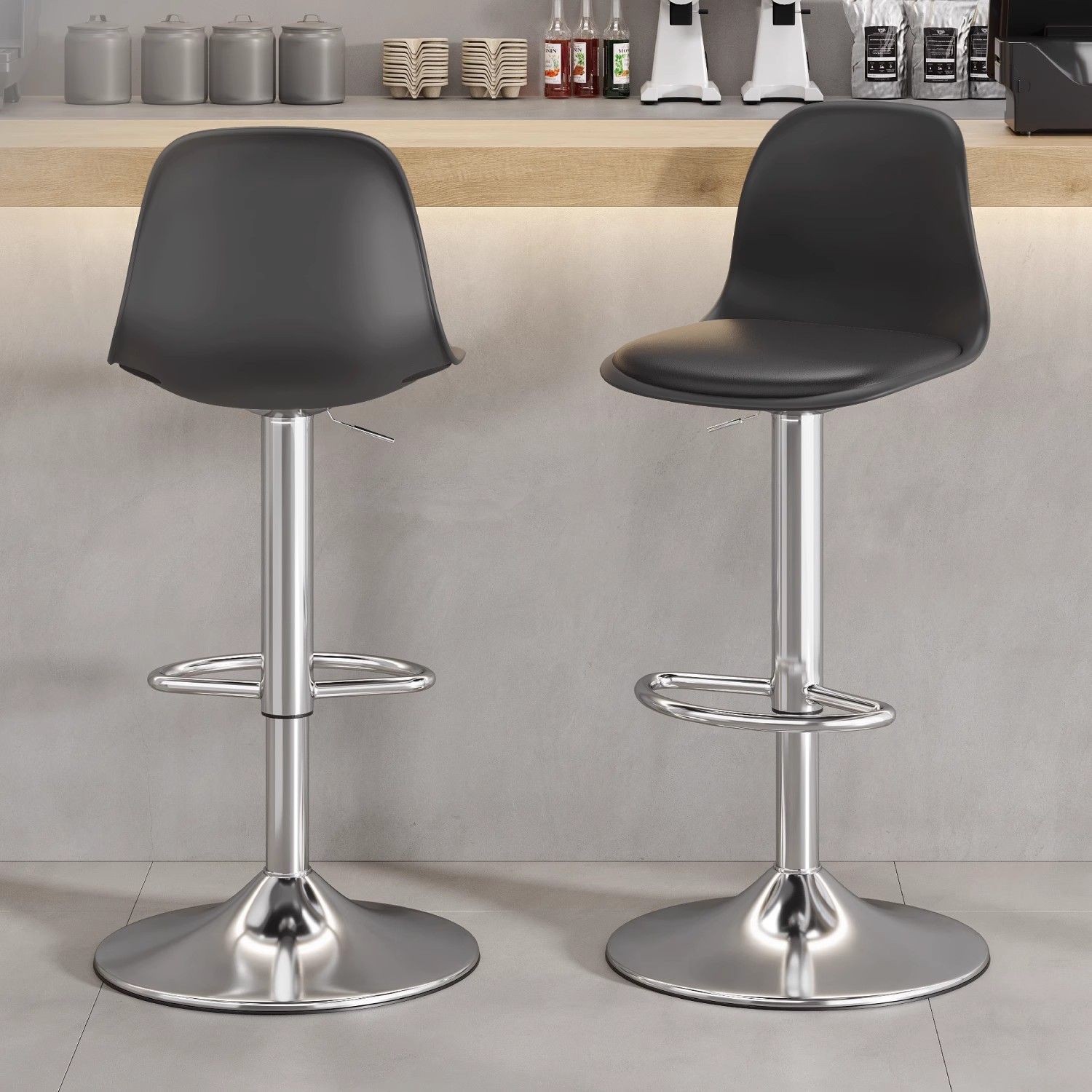 Elegant Modern Bar Chair Backr - Commercial Kitchen Interior recension och pris