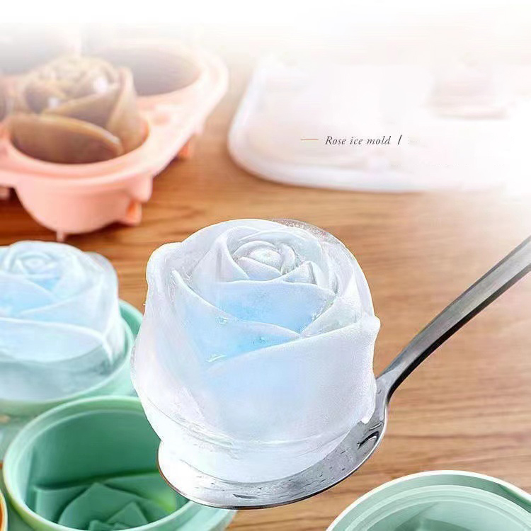 3D Rose Ice Molds 4 Holes Ice  - Commercial Kitchen Utensil Holder recension och pris