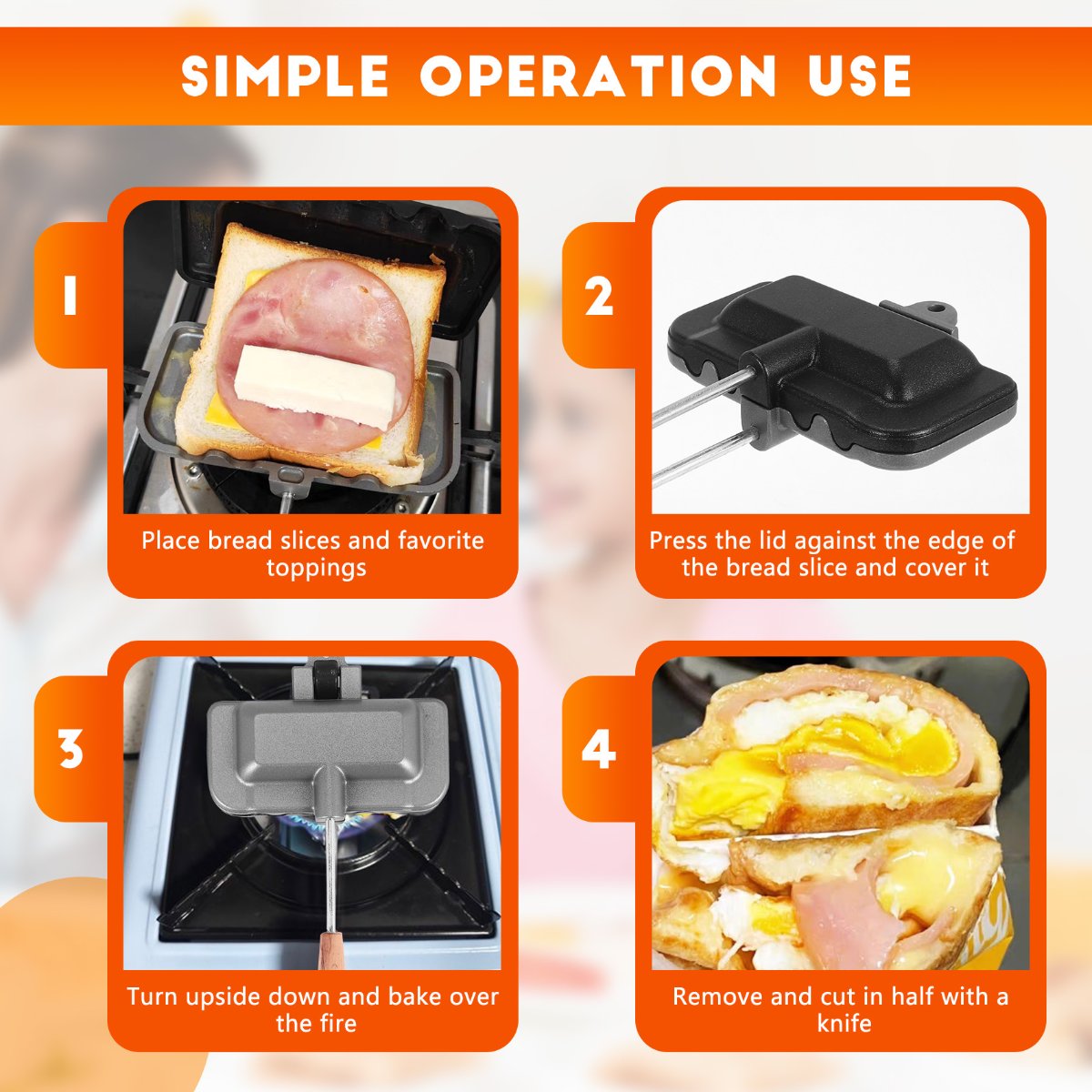 ABUD-Double-Sided Sandwich Bak - Sandwich Press Panini recension och pris