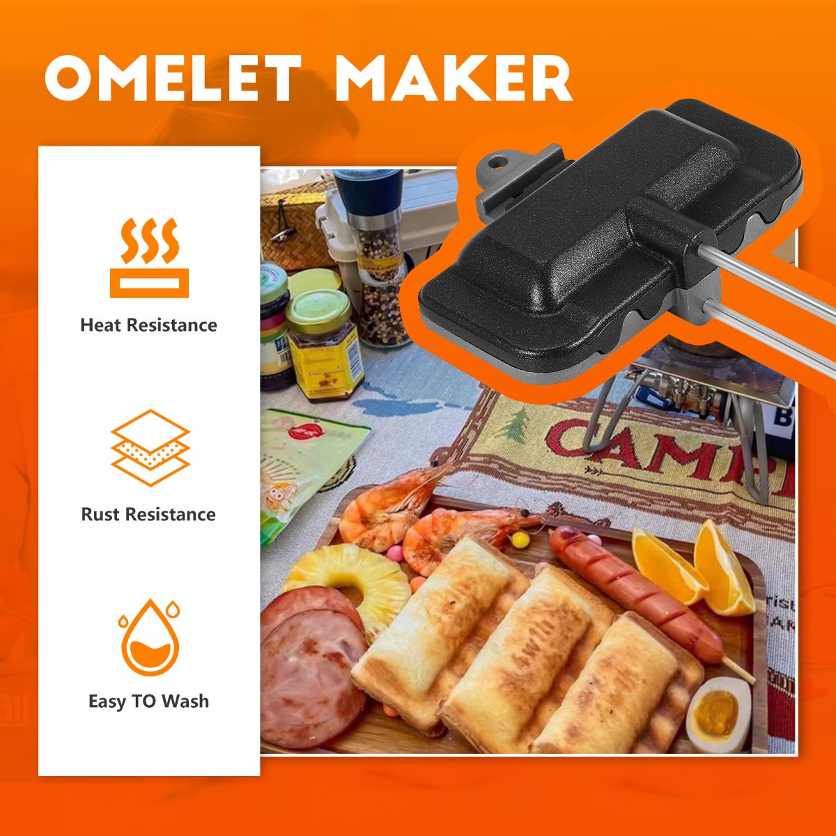 ABUD-Double-Sided Sandwich Bak - Sandwich Press Panini recension och pris