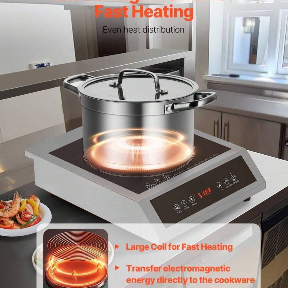 Portable Cooktop, 1800W Commer - Induction Cooker Commercial recension och pris