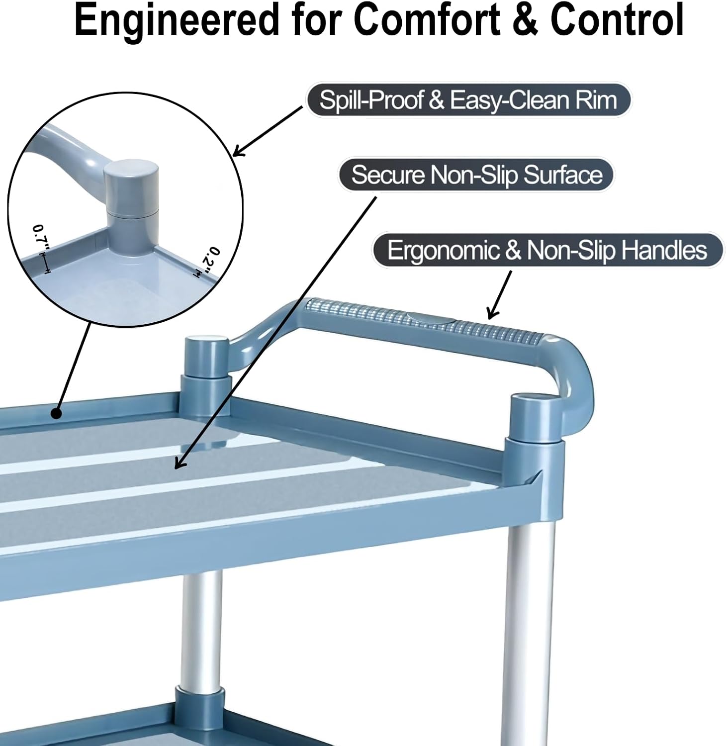 3-Tier Rolling Utility Service - Commercial Kitchen Services recension och pris