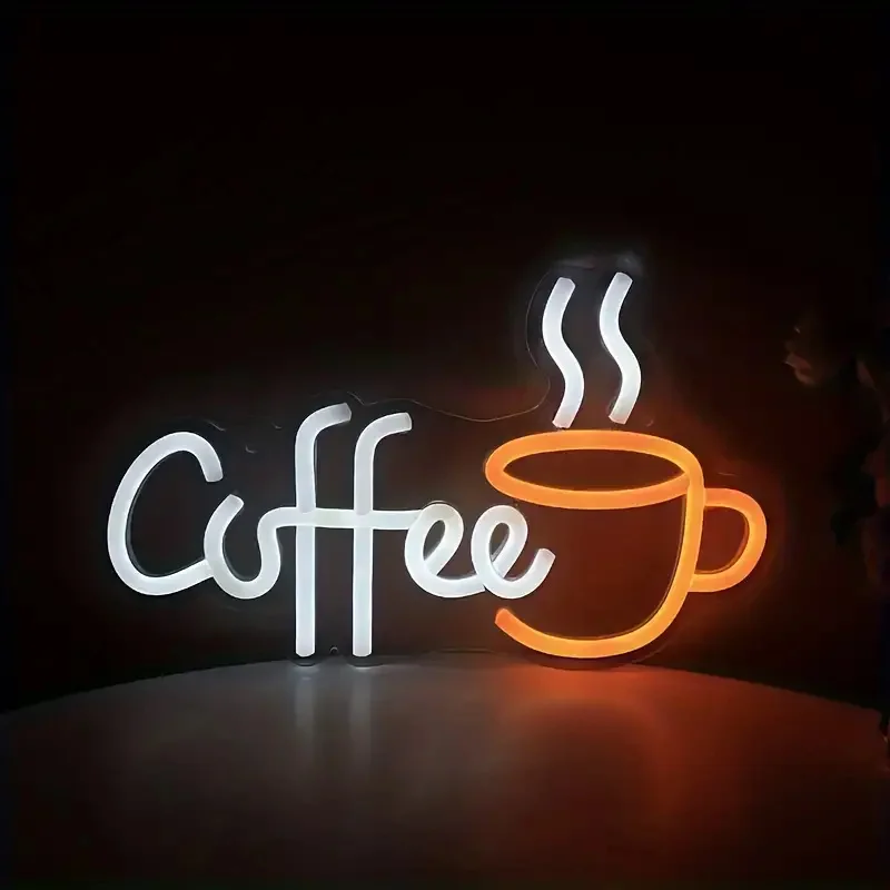 Coffee Cup Designed Neon Sign  - Commercial Kitchen Walls recension och pris