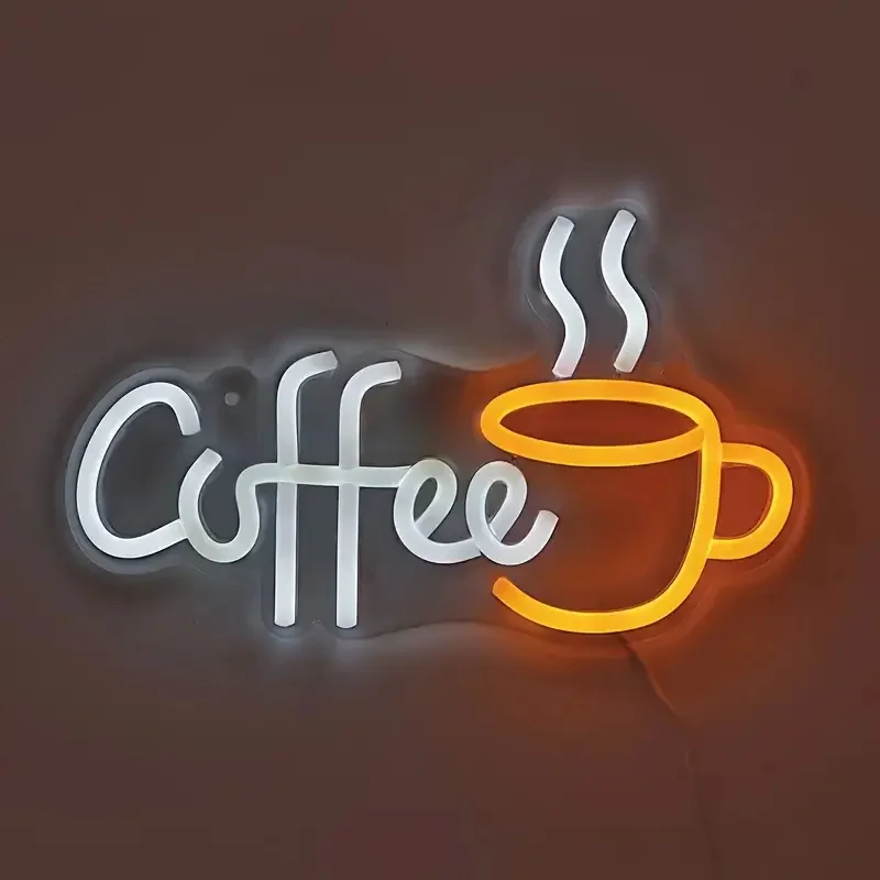 Coffee Cup Designed Neon Sign  - Commercial Kitchen Walls recension och pris