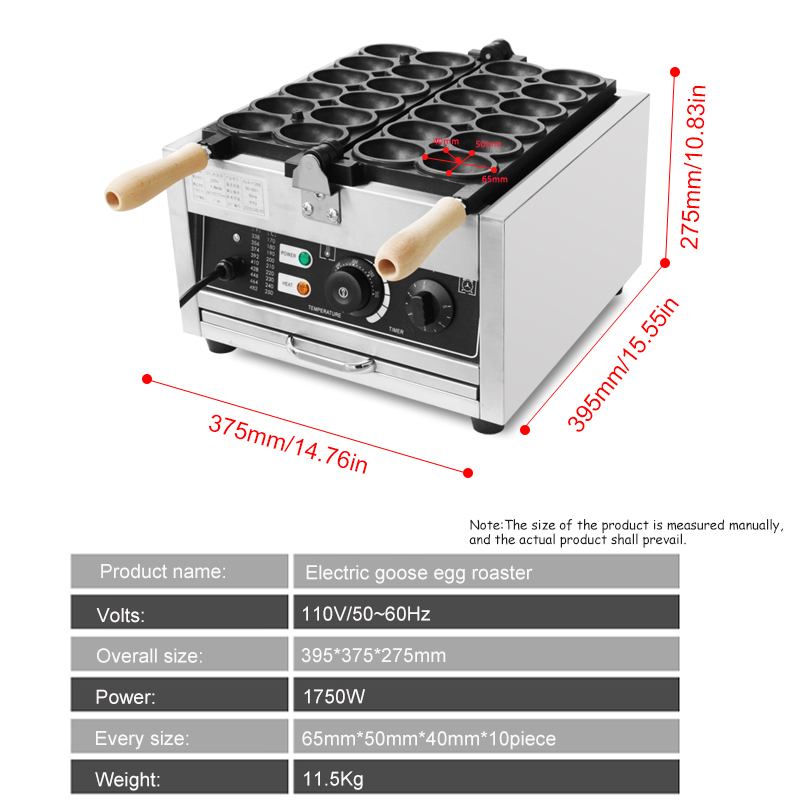 HPH2O 12 Holes Goose Egg Shape - Sandwich Press Panini recension och pris