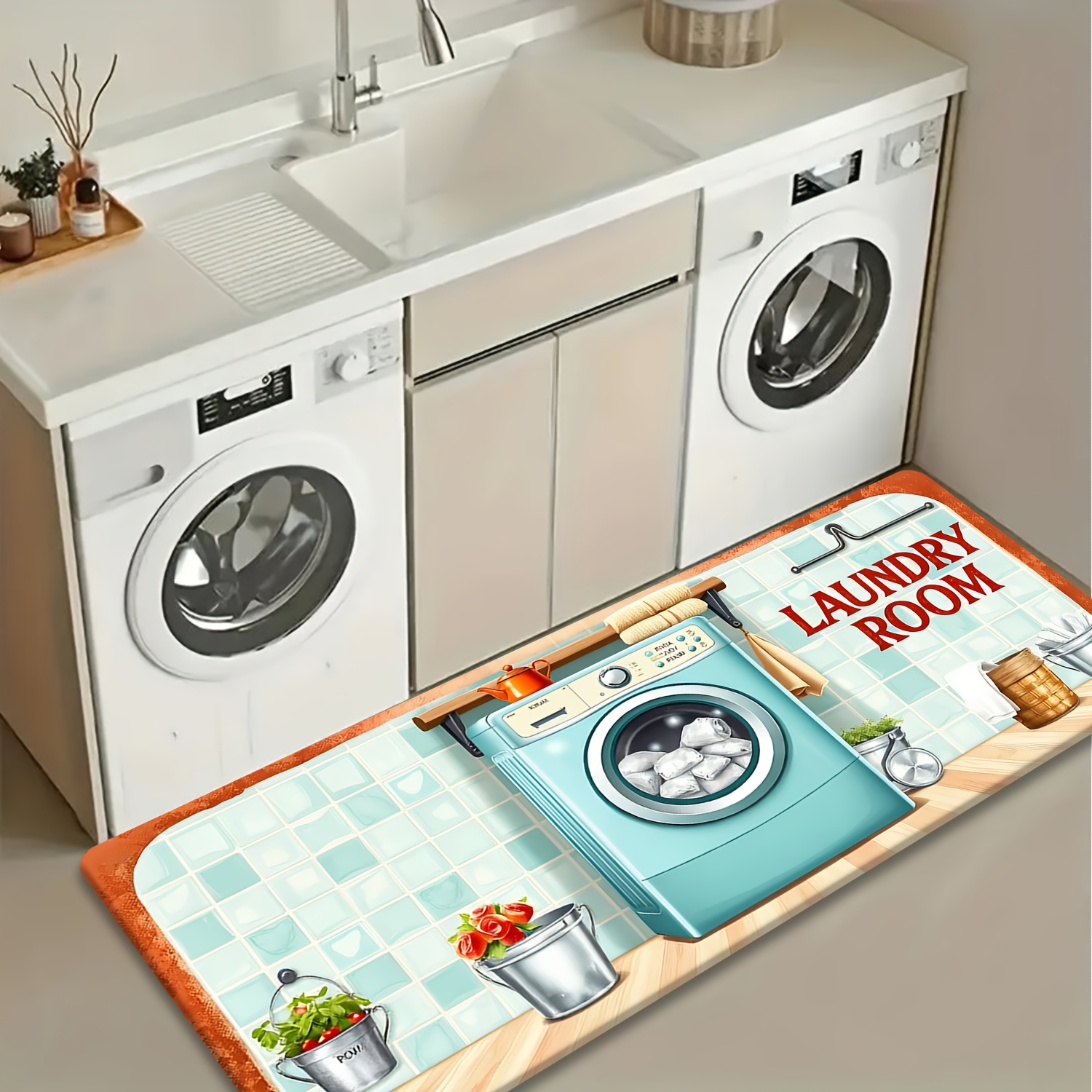 Retro Tile Washer Utensil Prin - Commercial Kitchen Tile Flooring recension och pris