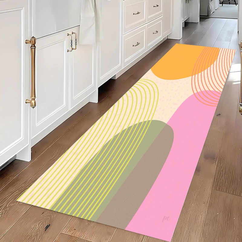 Geometric Tile Runner Rug Anti - Commercial Kitchen Tile Flooring recension och pris