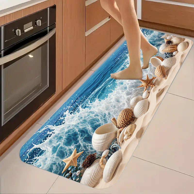 Nautical Seashell Mosaic Long  - Commercial Kitchen Tile Flooring recension och pris
